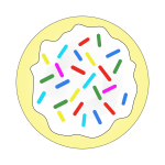Rainbow Sprinkles Sugar Cookie - Solid